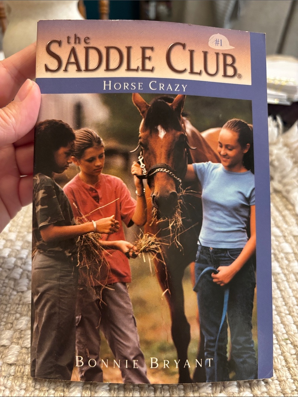 The Saddle Club: Horse Crazy by Bonnie Bryant - Blue Paperback Book